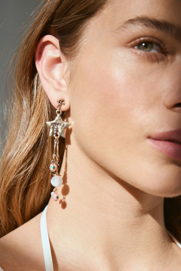 Slide View: 1: Nina Celestial Star & Moon Drop Earring