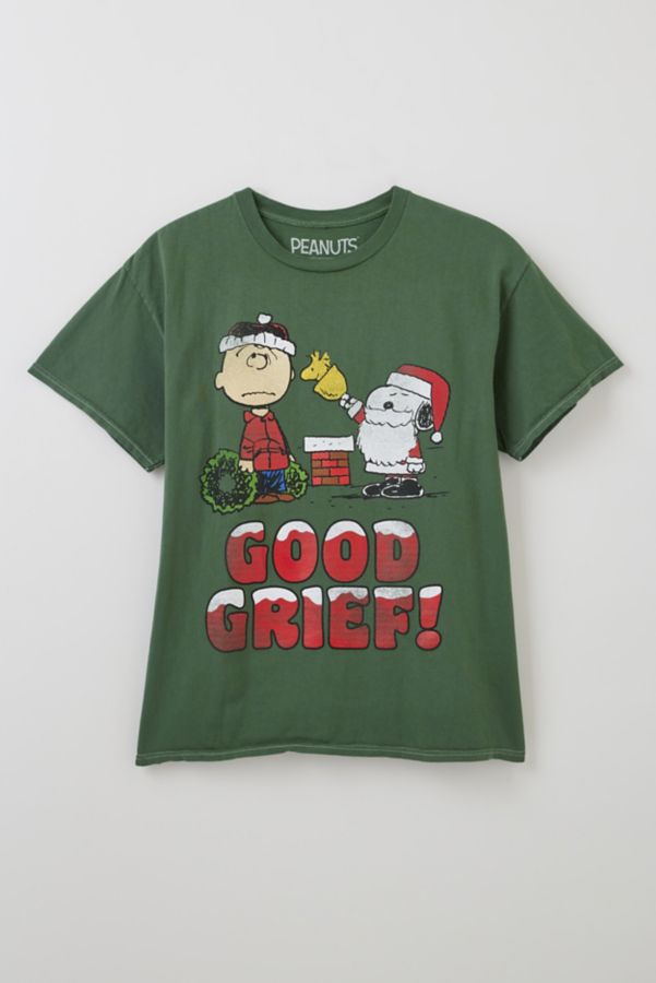 Slide View: 1: Peanuts Good Grief Holiday Graphic Tee