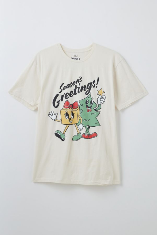 Slide View: 1: Season’s Greetings Cotton Graphic Tee