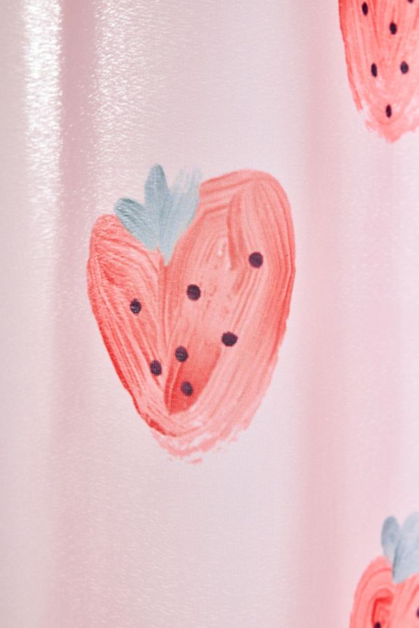 Slide View: 2: Emanuela Carratoni For Deny Strawberries On Pink Shower Curtain