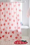 Thumbnail View 1: Emanuela Carratoni For Deny Strawberries On Pink Shower Curtain