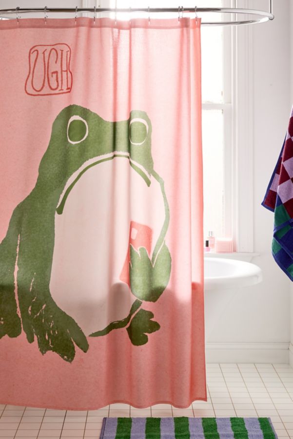 Slide View: 1: Laura Graves For Deny Ugh Matsumoto Hoji Frog Shower Curtain