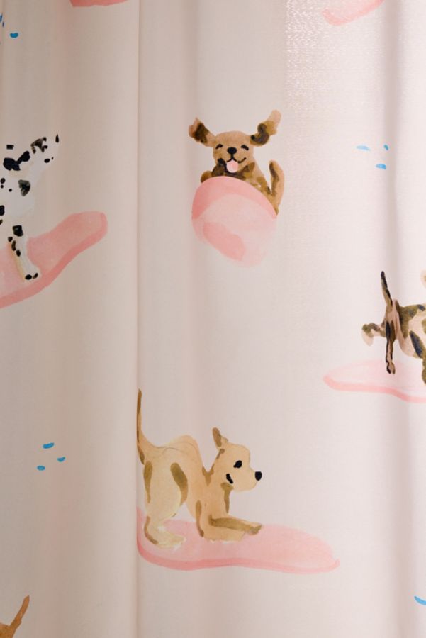 Slide View: 2: Sabina Fenn Illustration For Deny Dogs Surfing Shower Curtain