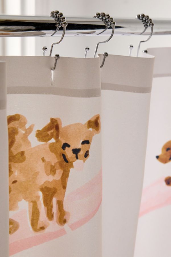 Slide View: 3: Sabina Fenn Illustration For Deny Dogs Surfing Shower Curtain