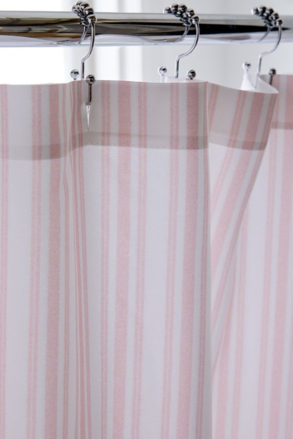 Slide View: 3: Honor And Obey For Deny Classic Small French Mattress Ticking Double Stripes Shower Curtain