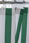 Thumbnail View 3: Honor And Obey For Deny Original Forest Green And White Trent Stripe Shower Curtain