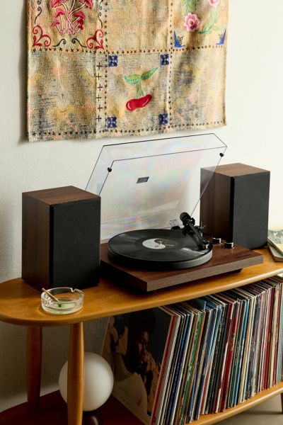 Crosley C62 Record Player & Speakers Shelf System