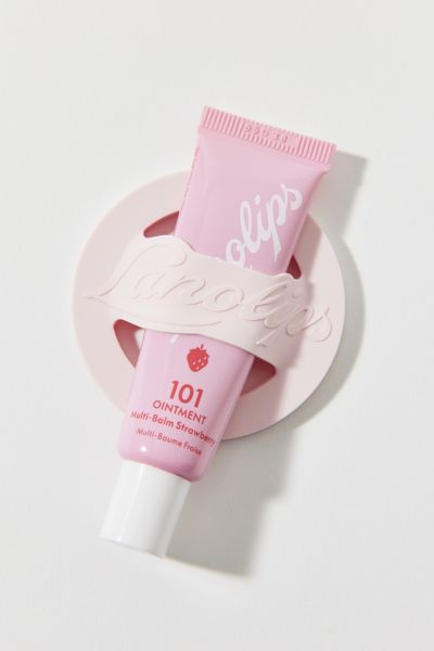 Lanolips 101 Ointment Strawberry & Phone Lip Balm Holder Set