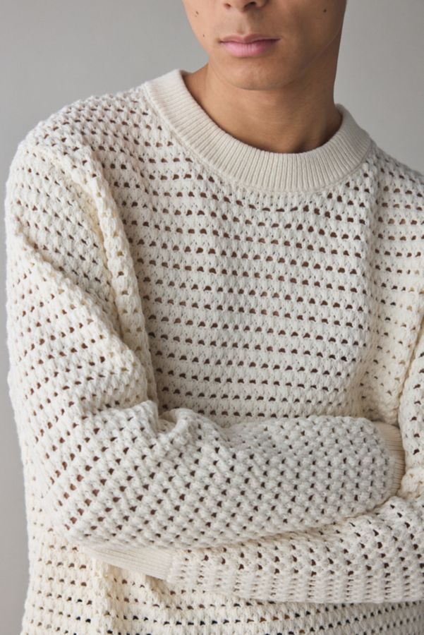 Slide View: 4: Wax London Wilde Open Knit Crew Neck Sweater