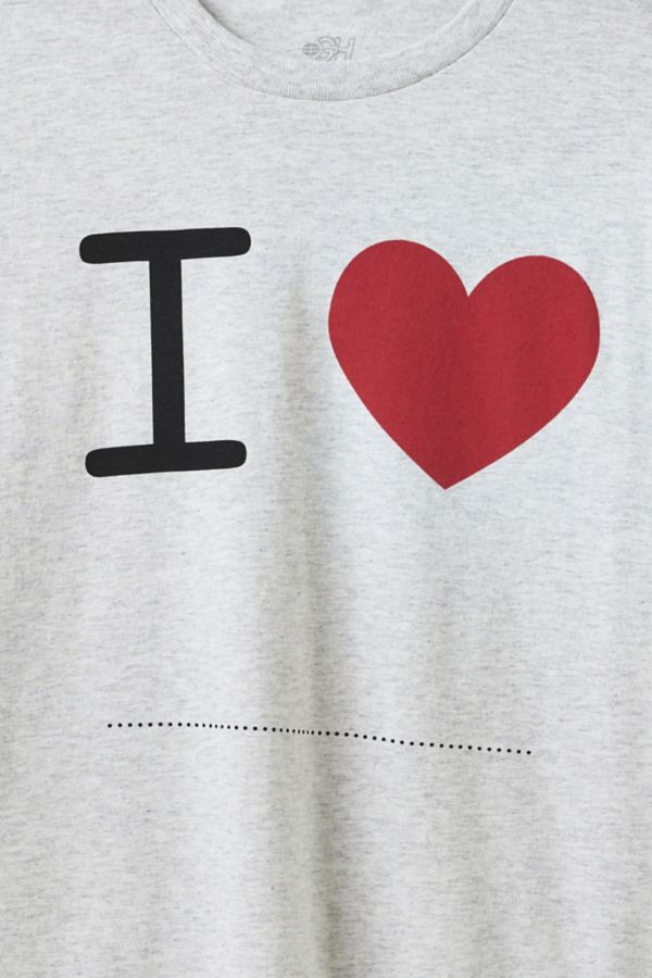 Slide View: 2: I Love Blank Graphic Tee