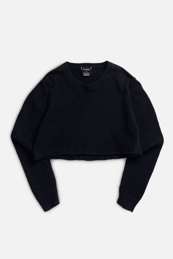 Slide View: 1: Frankie Collective Rework Crop Knit Sweater 057