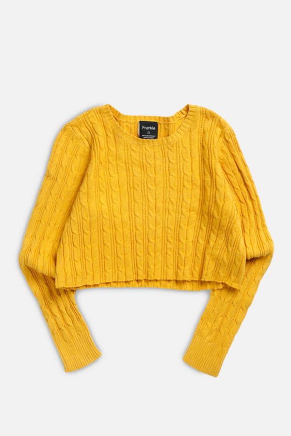 Slide View: 1: Frankie Collective Rework Crop Knit Sweater 078