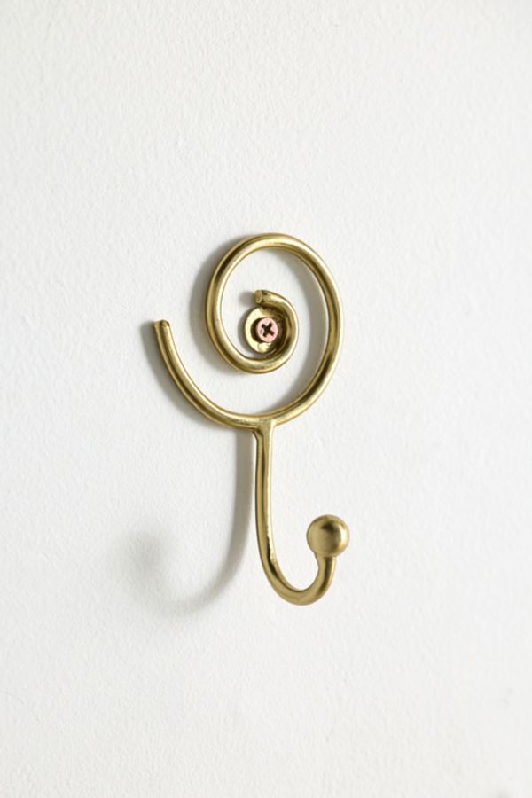 Slide View: 2: Spiral Icon Shaped Iron Wall Hook