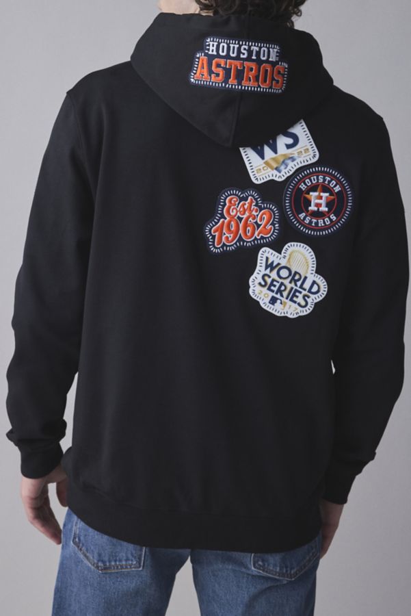 Slide View: 2: Pro Standard MLB Houston Astros Pick Stitch Double Knit Hoodie Sweatshirt