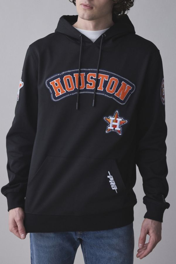 Slide View: 1: Pro Standard MLB Houston Astros Pick Stitch Double Knit Hoodie Sweatshirt