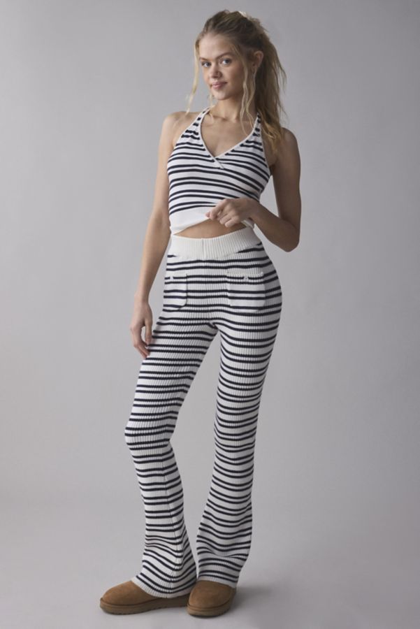 Slide View: 1: Frankies Bikinis Camden Striped Cloud Knit Pant