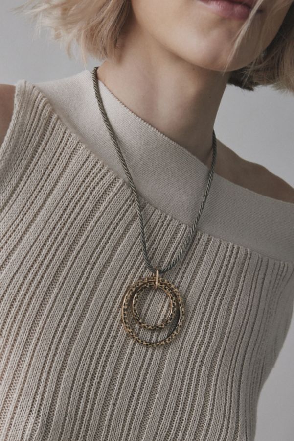 Slide View: 1: Ravello Ring Pendant Cord Necklace