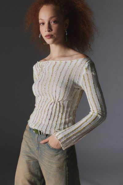 Reagan Textured Boat Neck Sweater