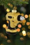 Thumbnail View 2: Yellow Power Drill Glass Christmas Ornament