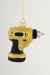 Thumbnail View 3: Yellow Power Drill Glass Christmas Ornament