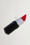 Thumbnail View 1: Black and Red Lipstick Glass Christmas Ornament