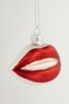 Thumbnail View 1: Bright Red Lips Glass Christmas Ornament