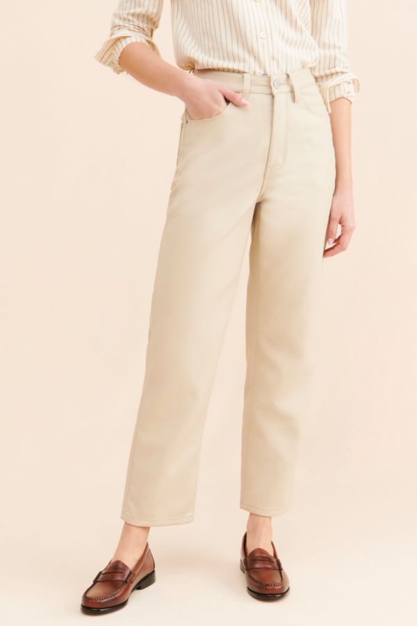 Slide View: 4: Blue Revival Unreal Vegan Leather Straight Pants