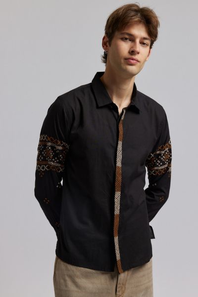 Raga Man Stuvan Long Sleeve Button-Down Shirt