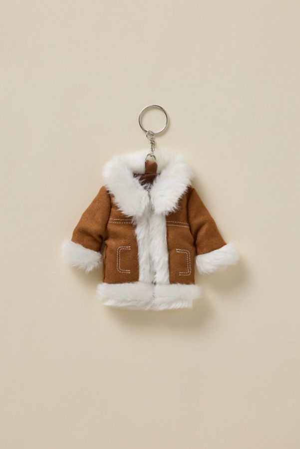 Slide View: 2: Mini Penny Lane Faux Fur Lined Coat Keychain