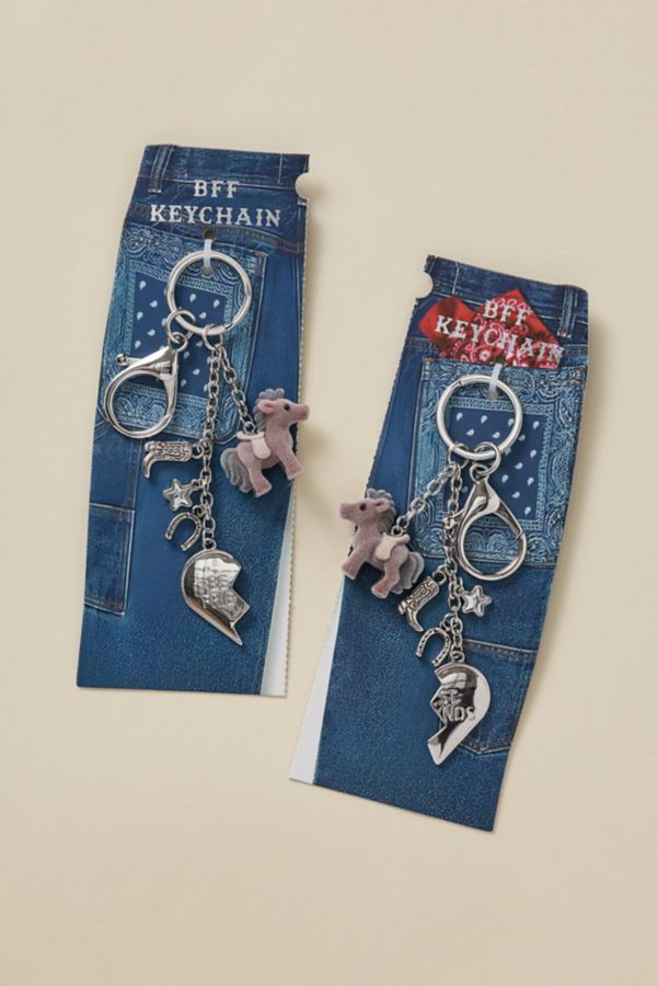 Slide View: 3: Horse Charm BFF Keychain Set