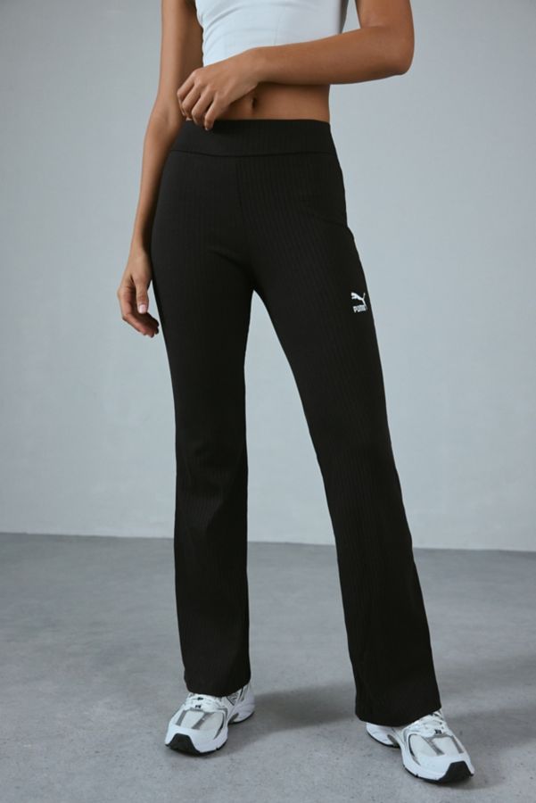 Slide View: 2: Puma Classics Ribbed Knit Flare Pant