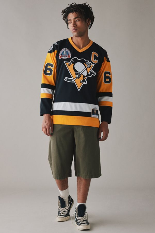 Slide View: 3: Mitchell & Ness NHL Pittsburgh Penguins 1991-92 Mario Lemieux Hockey Jersey