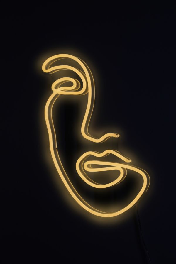 Slide View: 2: Echo Neon Face Neon Sign