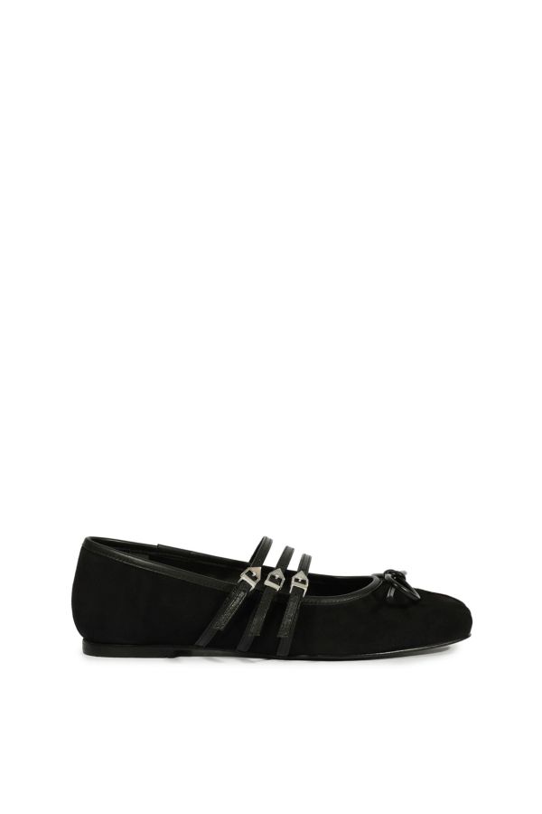 Slide View: 5: Schutz Arissa Strap Suede Ballet Flat