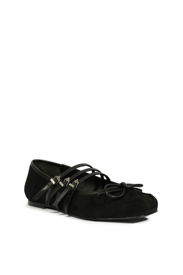 Slide View: 1: Schutz Arissa Strap Suede Ballet Flat