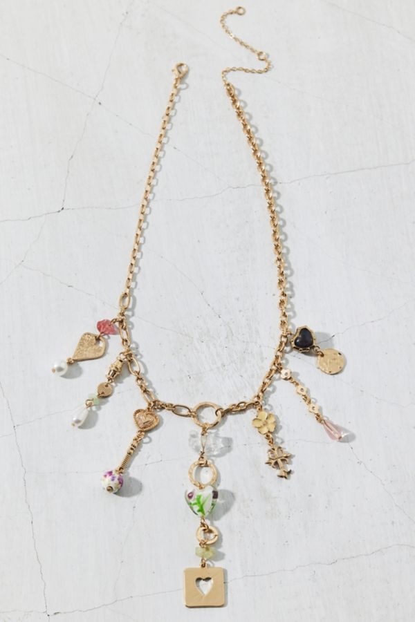 Slide View: 1: Kennedy Draped Charm Necklace