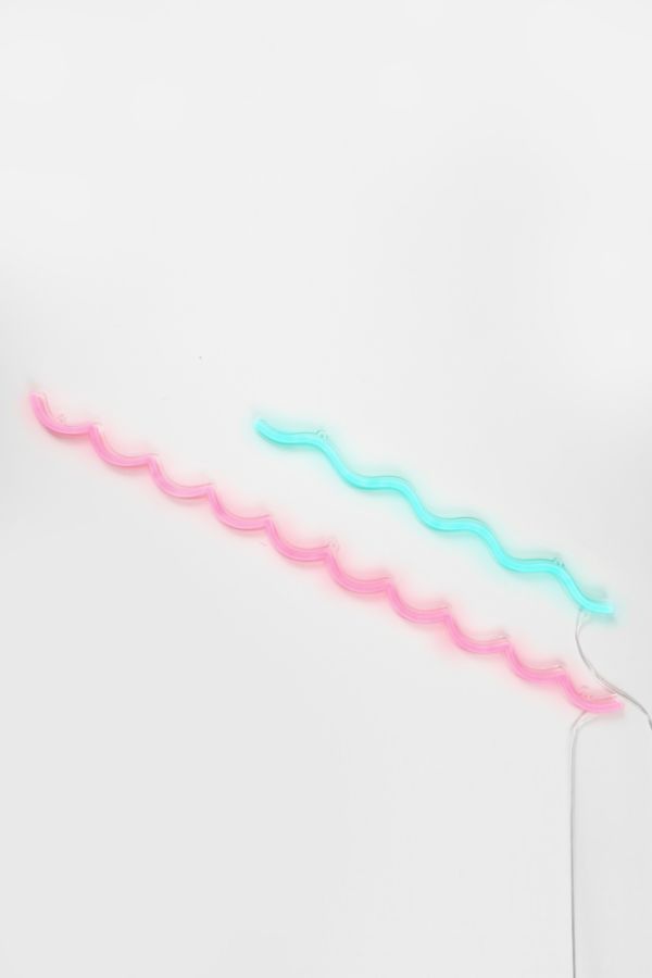 Slide View: 3: Echo Neon Wavy Lines Neon Sign