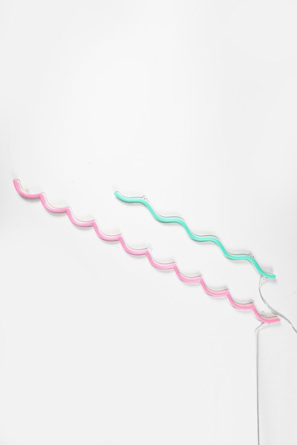 Slide View: 4: Echo Neon Wavy Lines Neon Sign