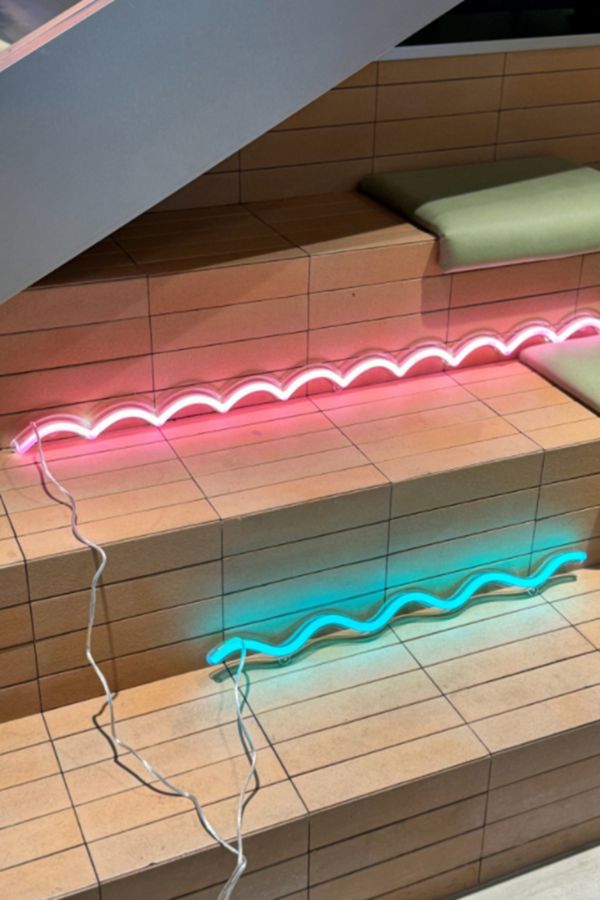 Slide View: 1: Echo Neon Wavy Lines Neon Sign