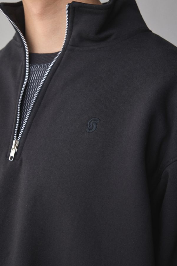 Slide View: 4: Standard Cloth Jump Shot Quarter Zip Pullover Sweatshirt