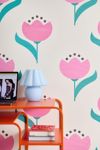 Thumbnail View 1: ShowMeMars Vintage Pink Fabric Tulips Removable Wallpaper