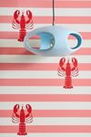 Thumbnail View 1: ShowMeMars Lobster Nautical Stripes Removable Wallpaper