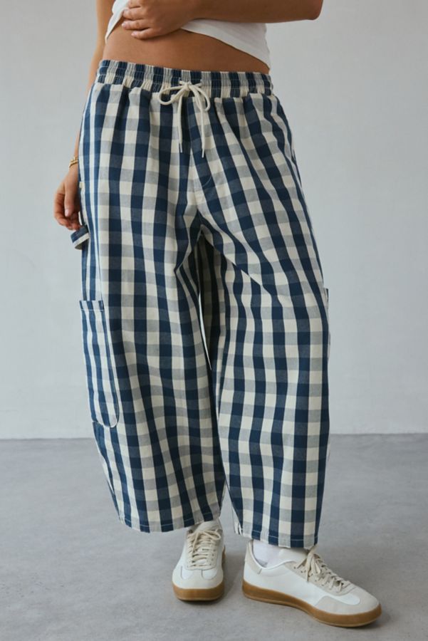 Slide View: 2: Pantalon Ample Court en Toile Eva BDG