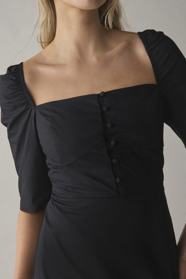 Slide View: 3: Glamorous Black Square Neck Mini Dress