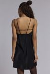 Thumbnail View 4: Glamorous Black Satin Strappy Mini Dress