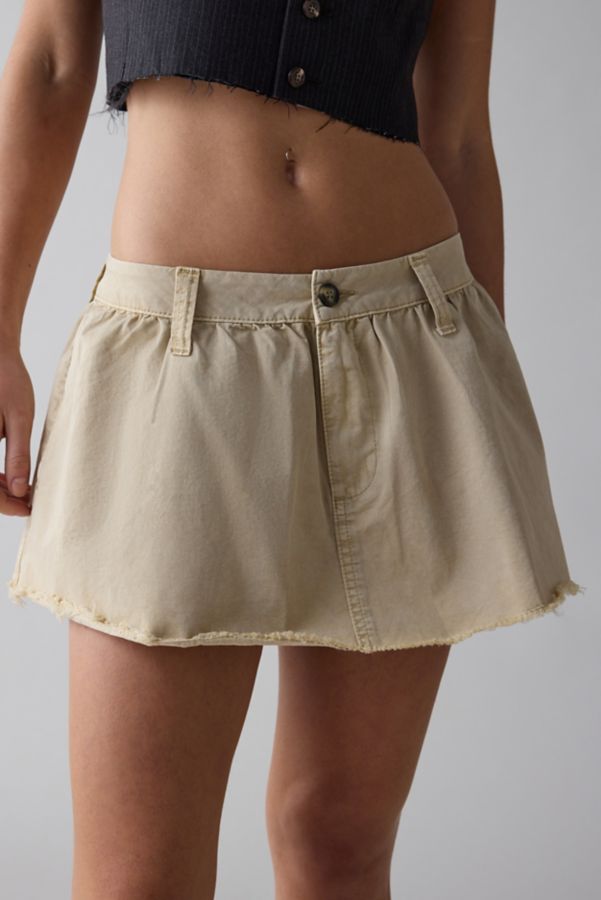 Slide View: 1: BDG Gabby Chino Low-Rise Micro Skirt