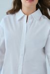 Thumbnail View 2: Glamorous White Button-Down Shirt Mini Dress