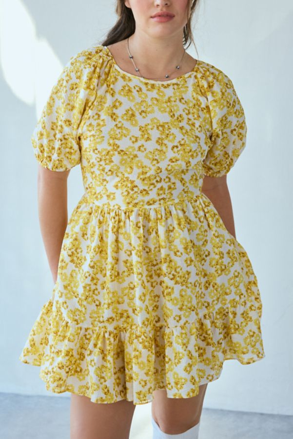 Slide View: 3: Glamorous Daisy Floral Tie-Back Mini Dress