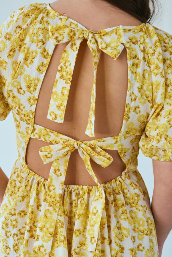 Slide View: 5: Glamorous Daisy Floral Tie-Back Mini Dress