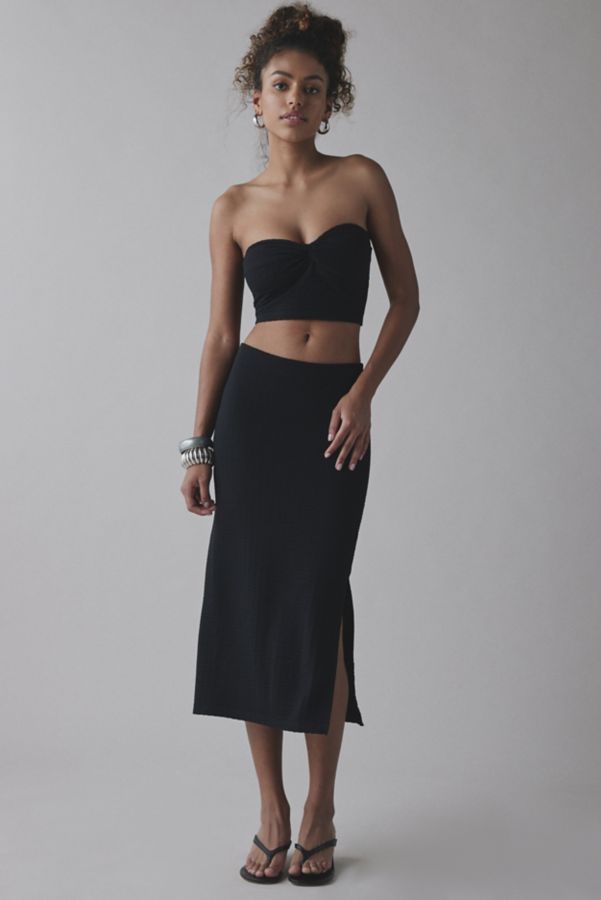 Slide View: 1: UO Oasis Knit Tube Top + Midi Skirt Set